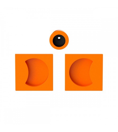 Puxador para porta de correr cor laranja pôr do sol Moon One puxador design