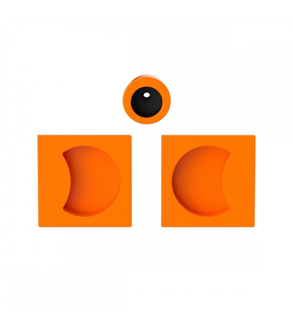 Puxador para porta de correr cor laranja pôr do sol Moon One puxador design