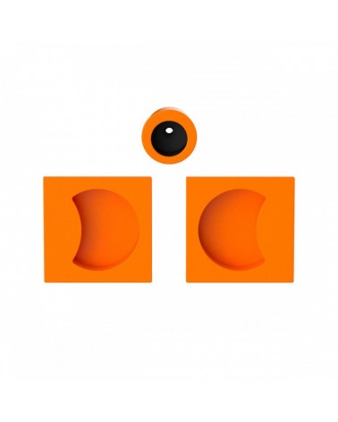 Puxador para porta de correr cor laranja pôr do sol Moon One puxador design
