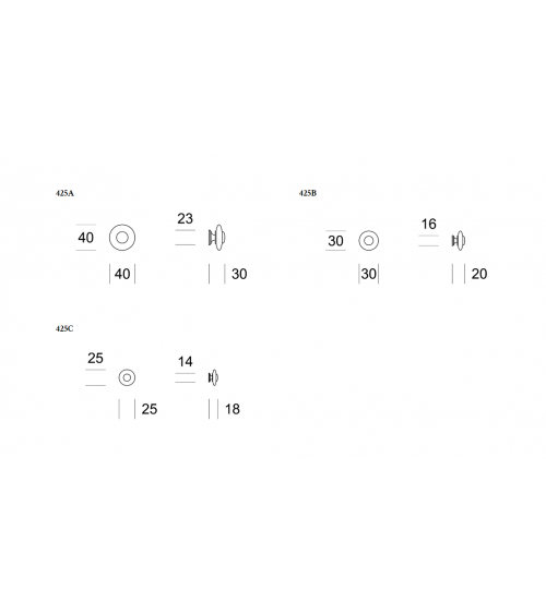 Botão de móvel em latão ARIANNA - puxador de móvel design
