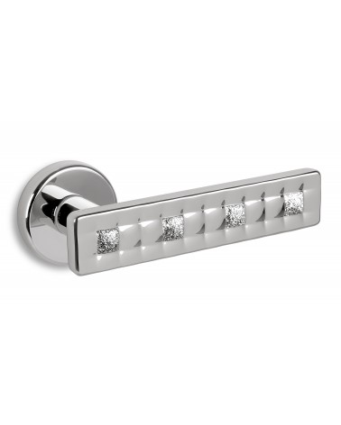 Puxador de porta cromado acetinado Ento Mabelle puxador design