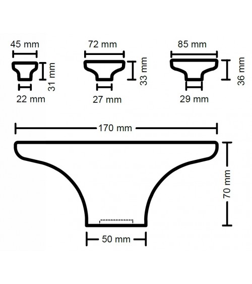 Cabide de parede em betão / Botão de móvel Pomolo Made in Grécia - puxador design