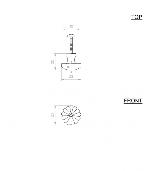 Puxador de móvel botão BT270bis - puxador design