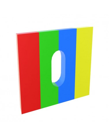 Escudo de chave de quarto quadrado Line para pintar - puxador design