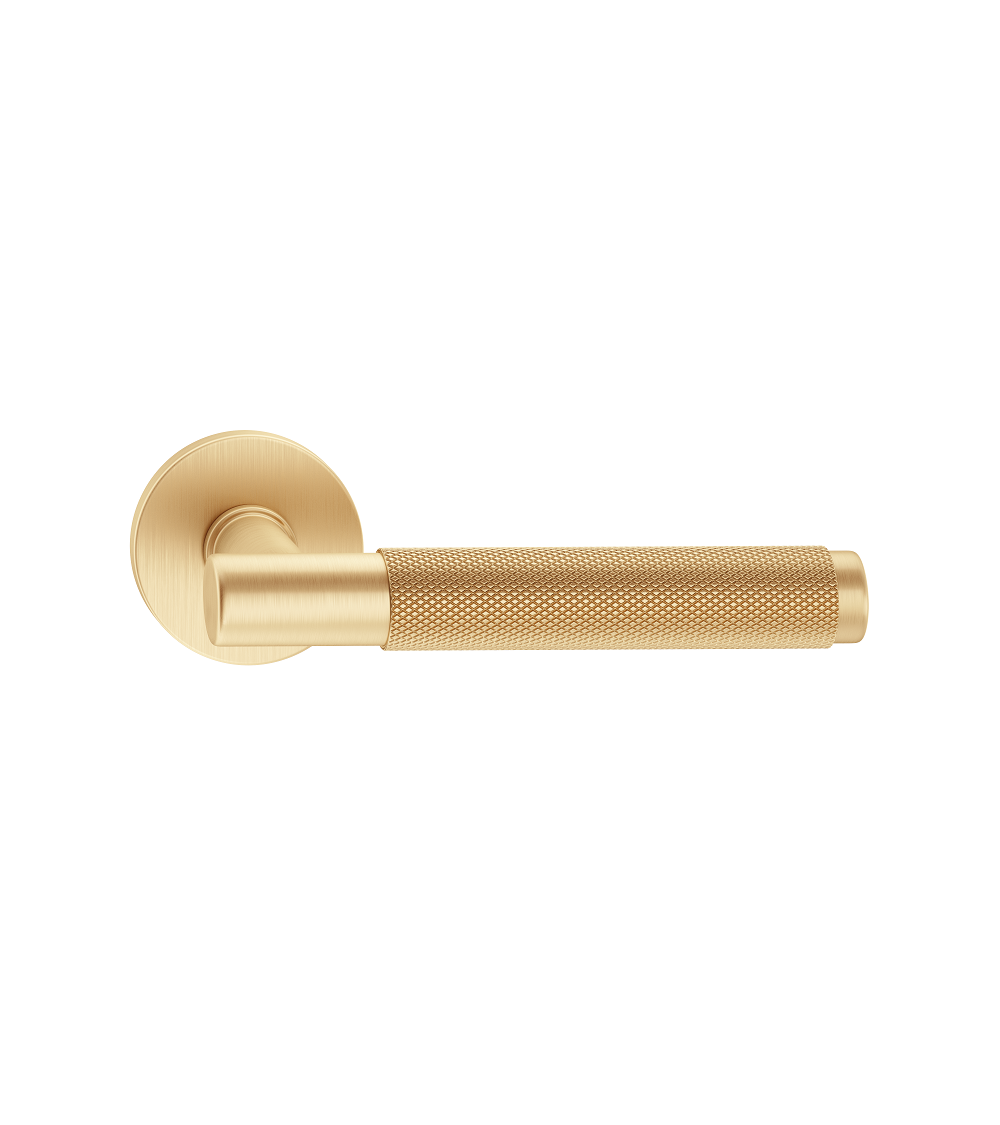 Puxador de porta dourado acetinado Time Slim puxador design