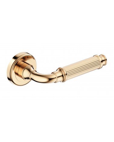 Puxador de porta dourado polido ARIA Slim design vista inclinada