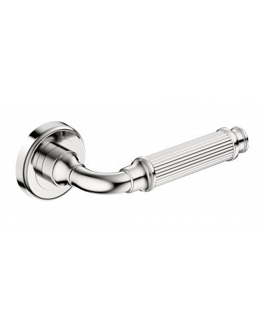 Puxador de porta cromado polido ARIA Slim design vista inclinada