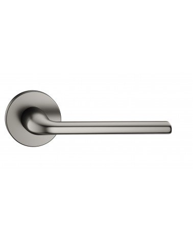 Puxador de porta grafite Scandi slim ferragens design vista de frente