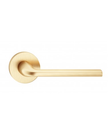 Puxador de porta ouro polido Scandi slim ferragens design vista de frente