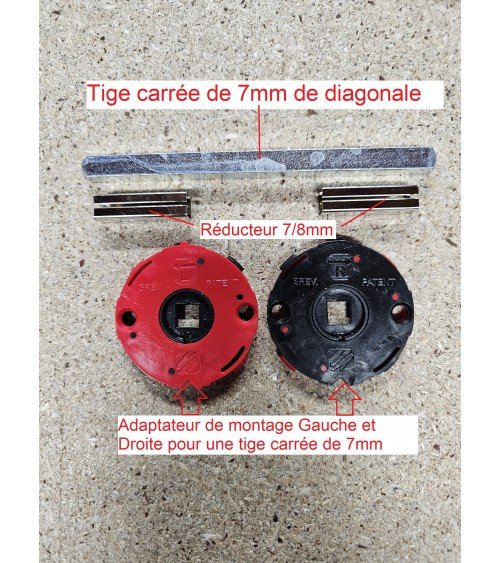 Kit de montagem puxadores Moon para fechadura de espiga 7mm - puxador design