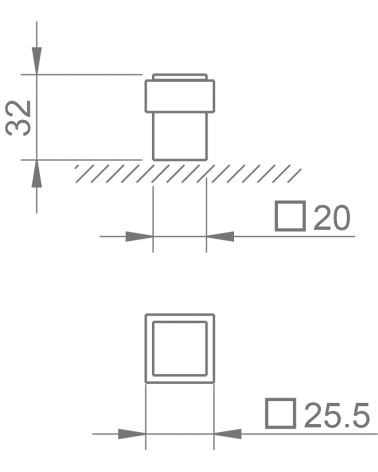 Batente de porta TUPAI 2617 com dimensões
