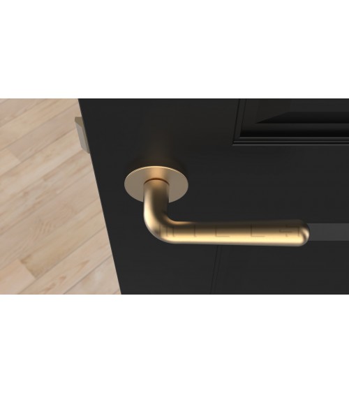 Puxador de porta dourado acetinado IRGA puxador design