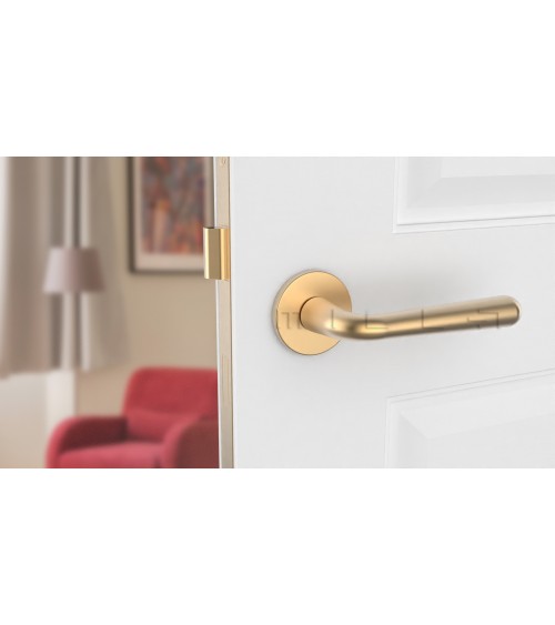Puxador de porta dourado acetinado IRGA puxador design