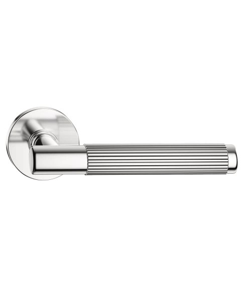Puxadores de porta cromados polidos Time Linear Slim ferragens design