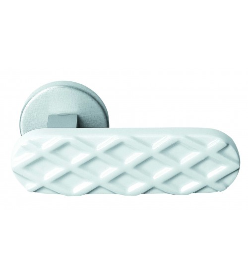 Puxador de porta cruzeta em porcelana branca Merigous - puxador design