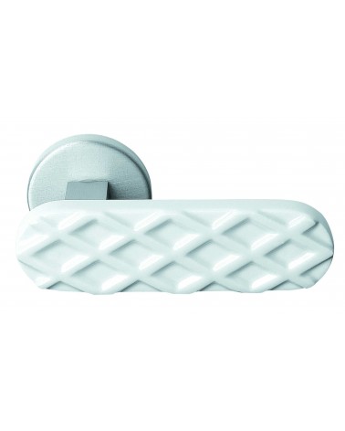 Puxador de porta cruzeta em porcelana branca Merigous - puxador design