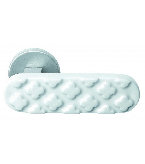 Puxador de porta cruzeta em porcelana branca Merigous - puxador design