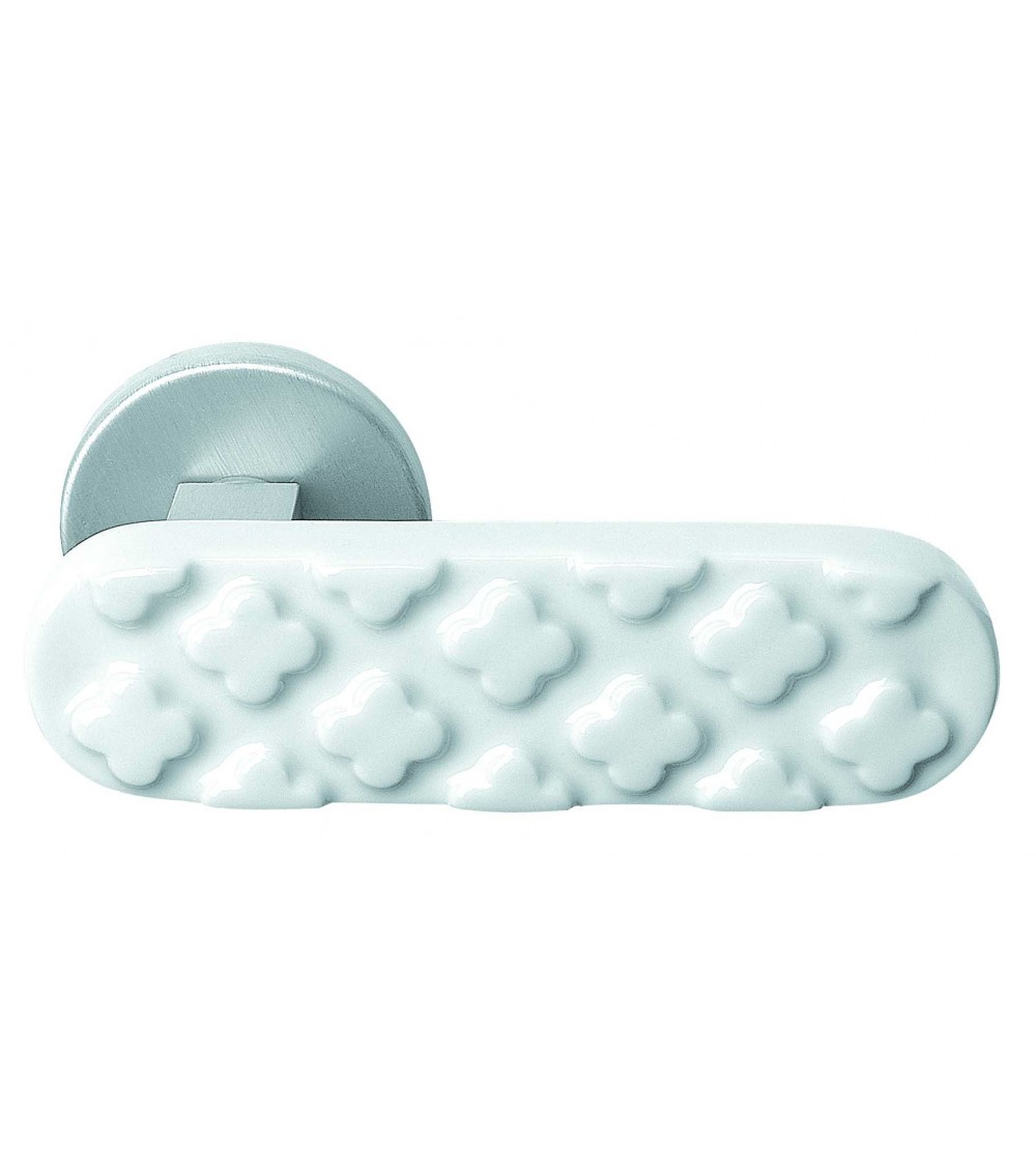 Puxador de porta cruzeta em porcelana branca Merigous - puxador design