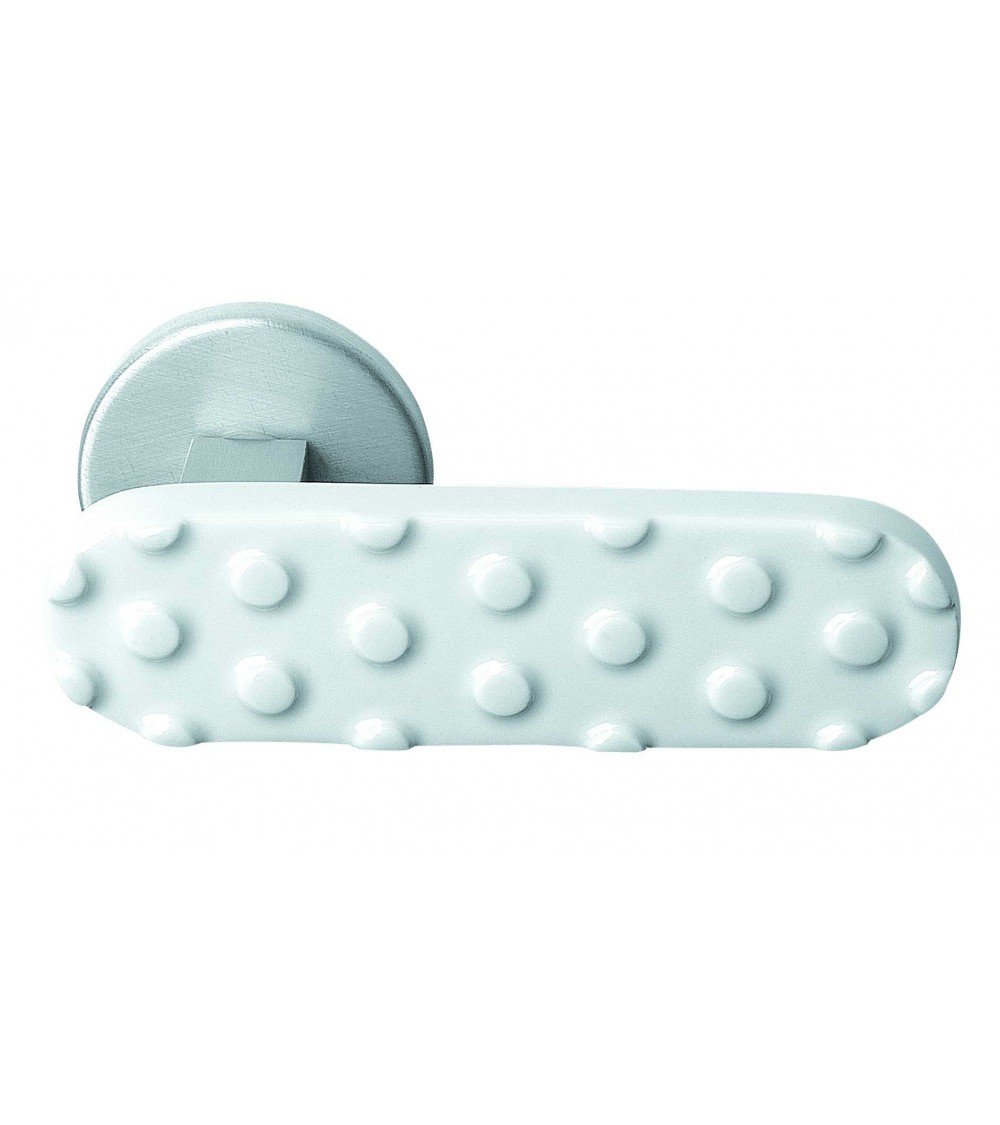 Puxador de porta cruzeta em porcelana branca Merigous - puxador design