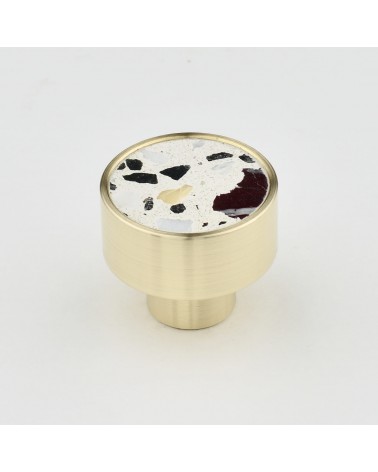 Botão de móvel em latão e Terrazzo puxador design