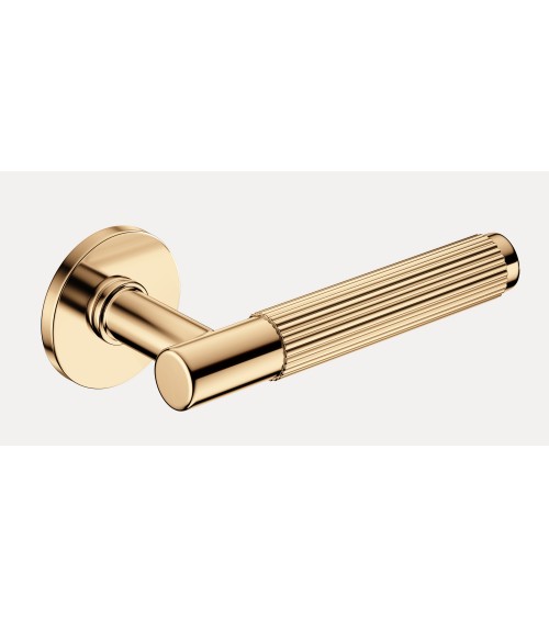 Puxadores de porta dourado polido Time Linear Slim design