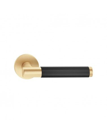 Puxadores de porta bicolor Slim design dourado e preto