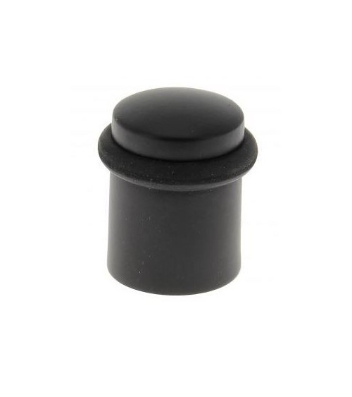 Batente de porta preto em zamak para aparafusar - modelo 822 - ferragens design
