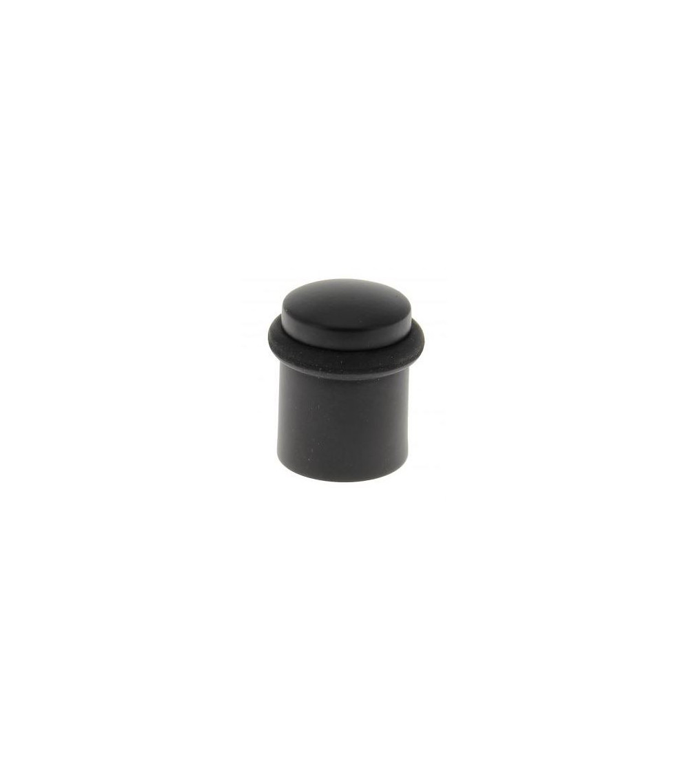 Batente de porta preto em zamak para aparafusar - modelo 822 - ferragens design