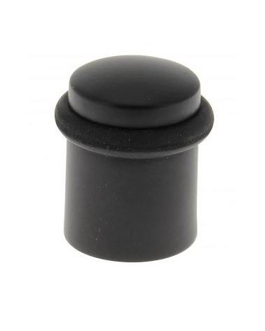 Batente de porta preto em zamak para aparafusar - modelo 822 - ferragens design