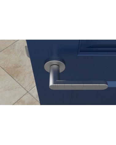 Puxador de porta ALORA puxador design cor 3 vista de cima montado numa porta