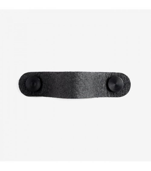 Puxador de móvel preto em couro de abacaxi - puxador design