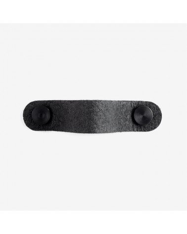 Puxador de móvel preto em couro de abacaxi - puxador design