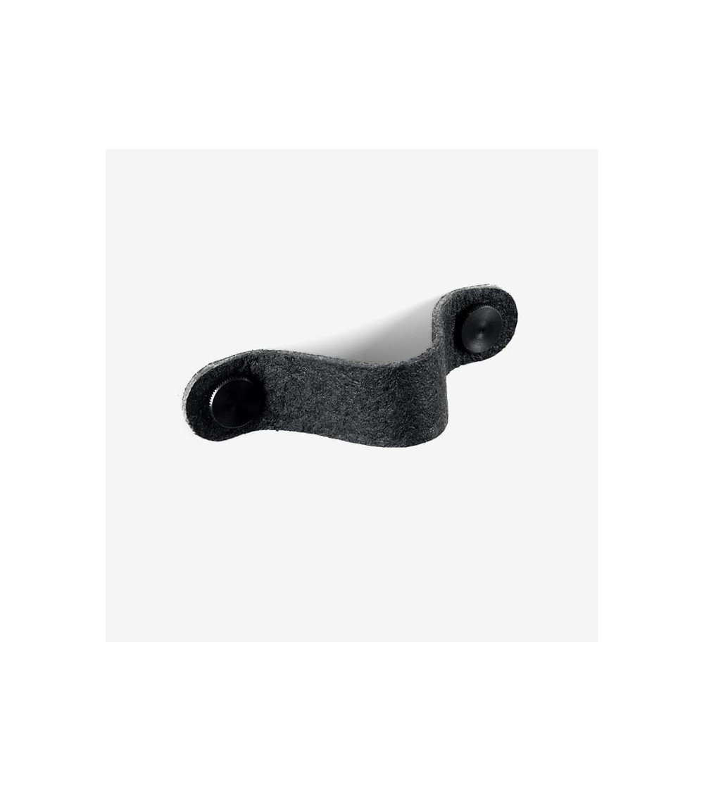 Puxador de móvel preto em couro de abacaxi - puxador design