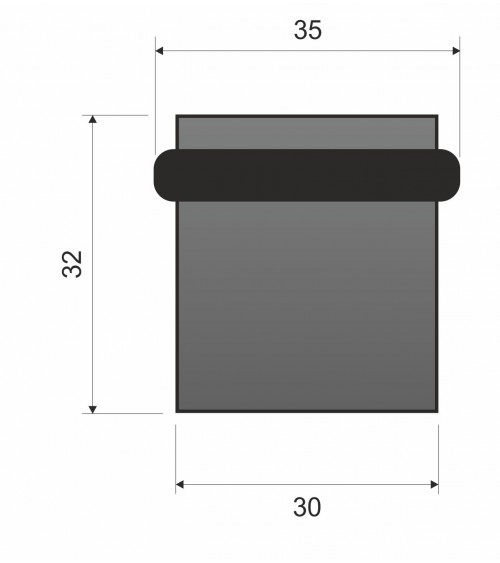 Batente de porta Ouro acetinado QUBIK