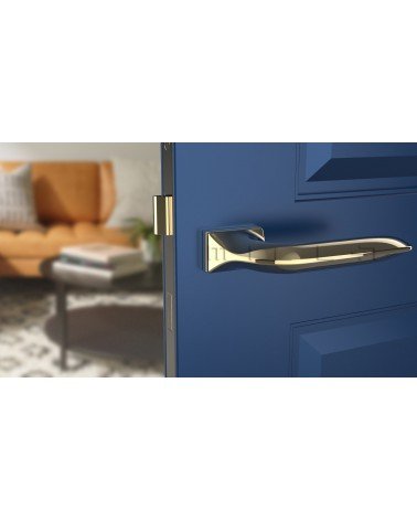 Puxador de porta GLADIOLA puxador design cor 3 vista de frente montado numa porta