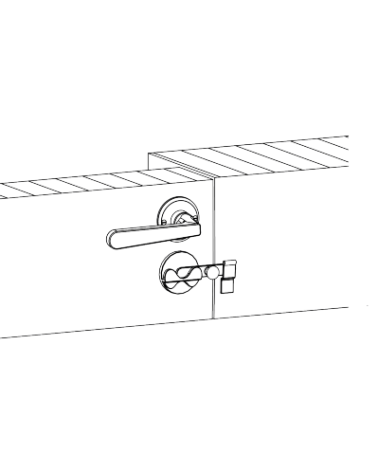 Ferrolho de porta WC Rétro Gancho - puxador design