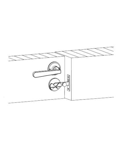 copy of Ferrolho de porta WC Rétro Gancho - puxador design