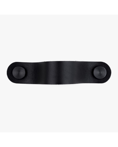 Puxador de móvel preto em couro natural - puxador design