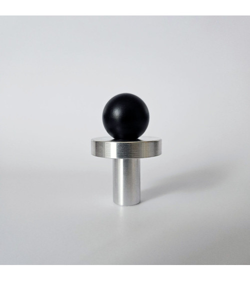 Botão de móvel preto/cromado polido POLA puxador design
