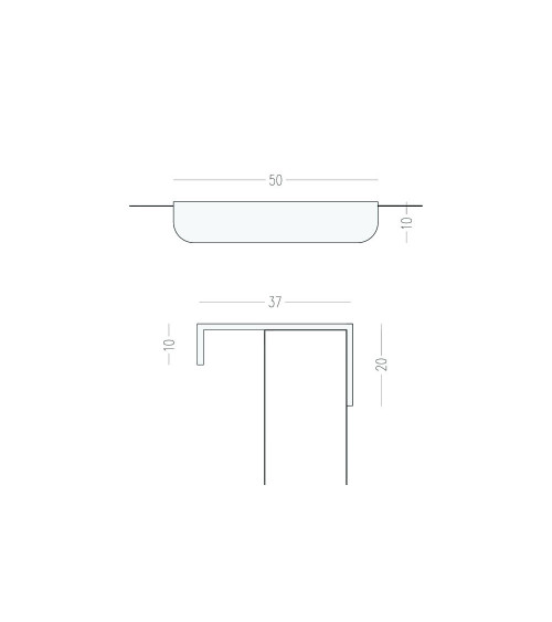 Puxador de móvel em latão ELSE EDGE design