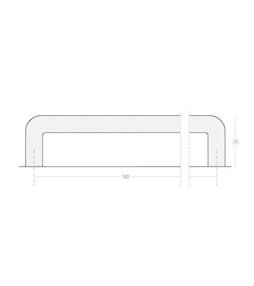 Puxador de móvel em latão escovado ISA design