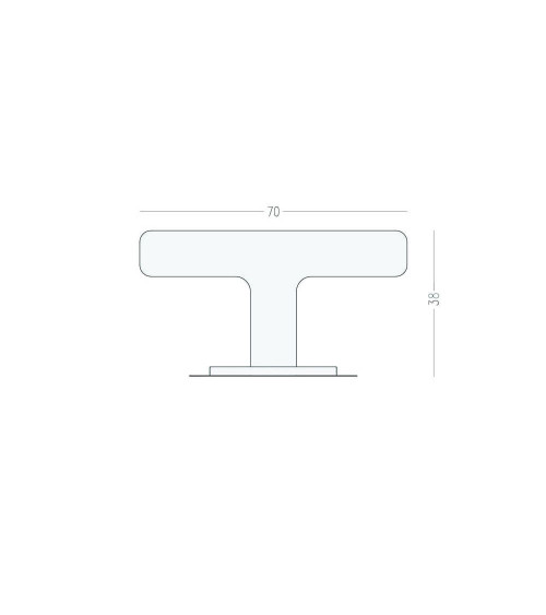 Puxador de móvel redondo em latão ISA T design