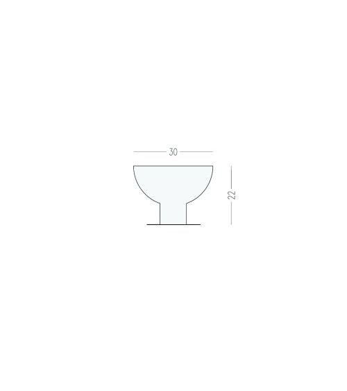 Botão de móvel dourado mate LUNA M design