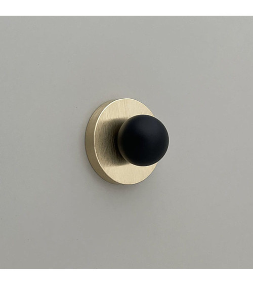 Botão de móvel dourado mate/preto MONA puxador design