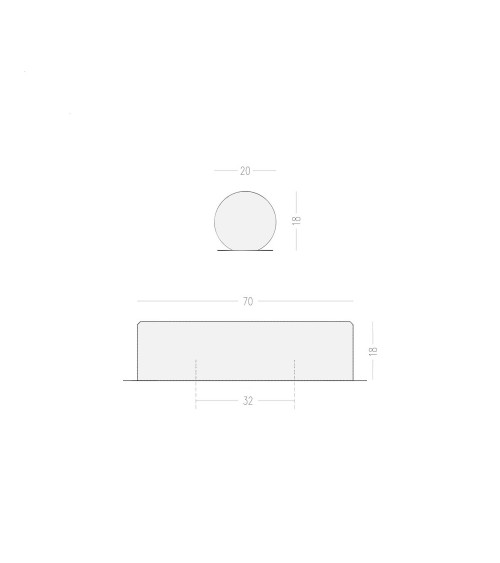 Puxador de móvel em latão SIV M design