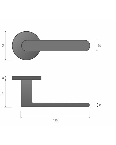 Puxador de porta clássico Line Vénus design com dimensões
