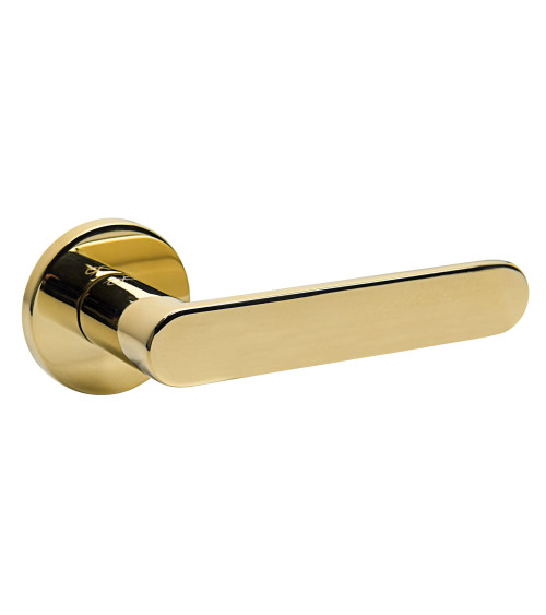 Puxador de porta dourado polido Line Vénus design