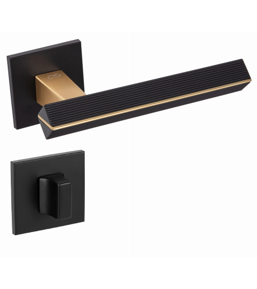 Puxador de porta bicolor ouro mate/preto CARRERA puxador design
