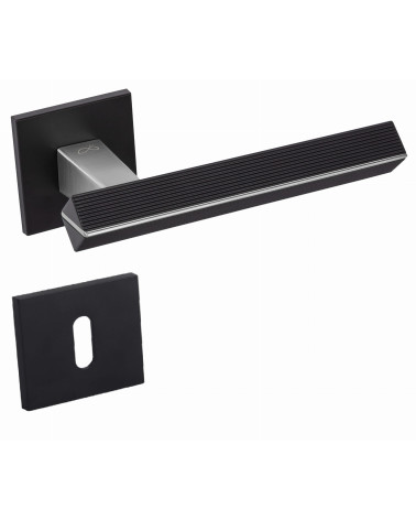 Puxador de porta em zamak CARRERA puxador design cor 1 com roseta chave L