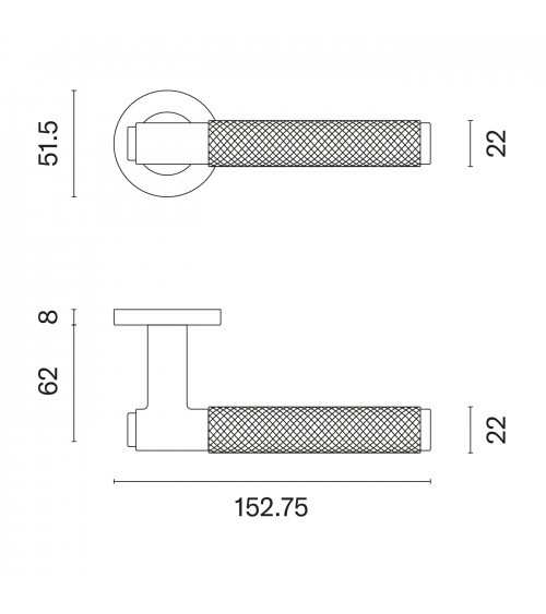 Puxador de porta cobre OVAL 1741 design